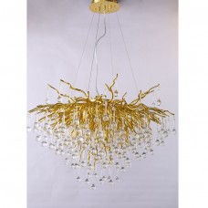 Φωτιστικό Κρεμαστό 10xG9 230V Χρυσαφί με Κρύσταλλα 955CARLOS10